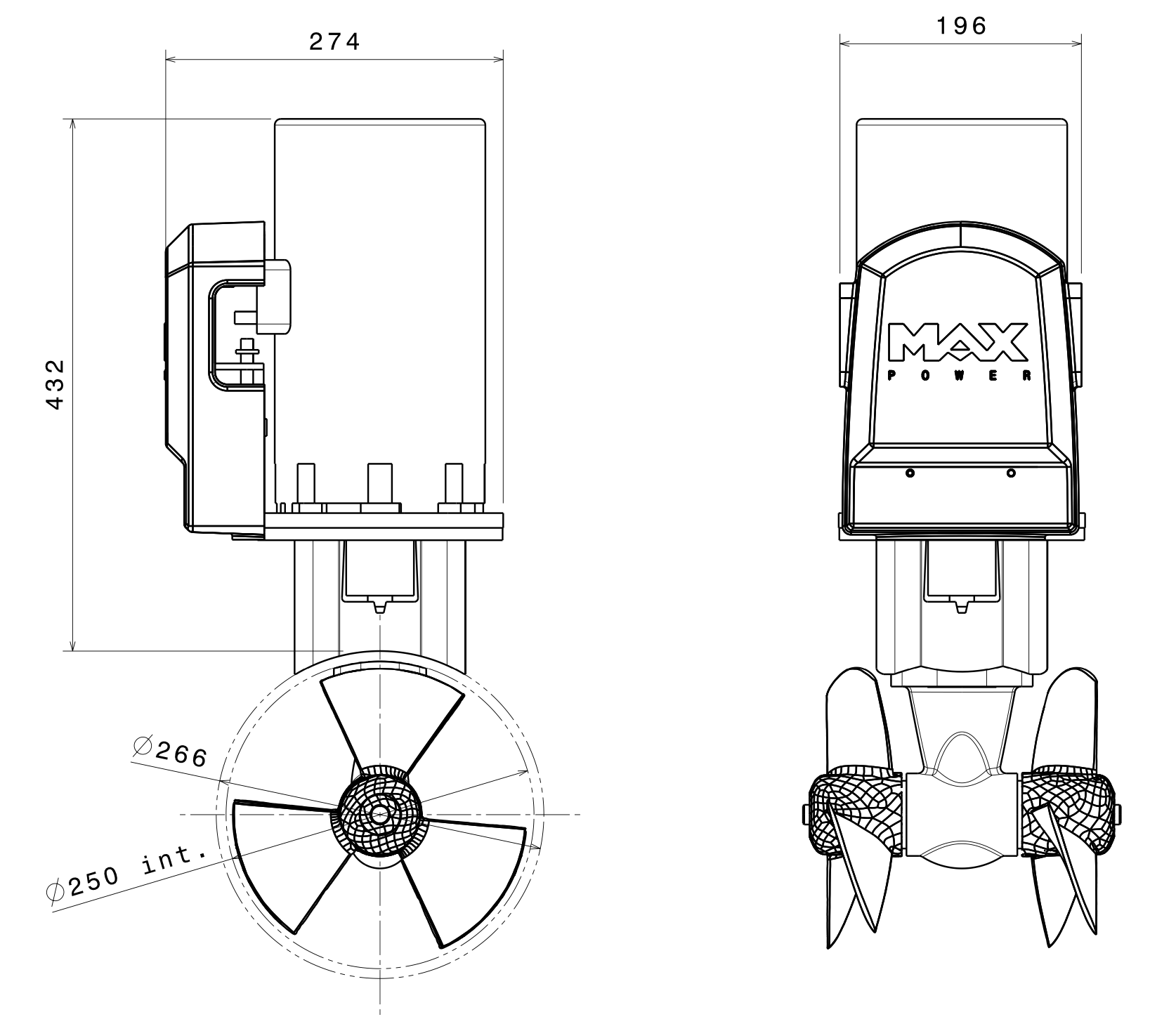 MAX POWER Thruster CT165 (24V)